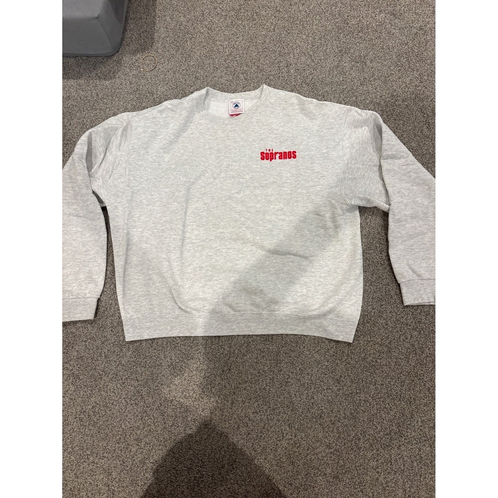 VINTAGE The Sopranos HBO Promo Crewneck Sweatshirt Grey DELTA XL Like new
